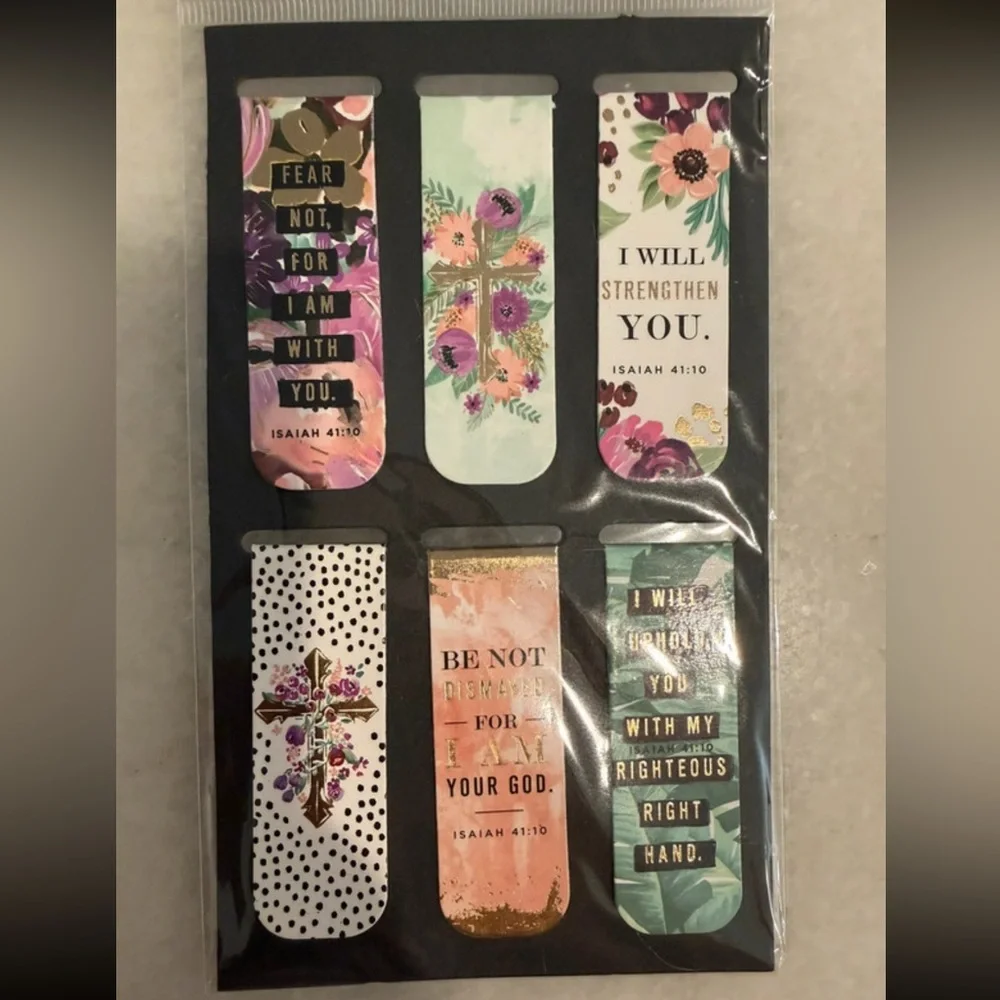 NEW~Floral Faith Magnetic Bookmarks